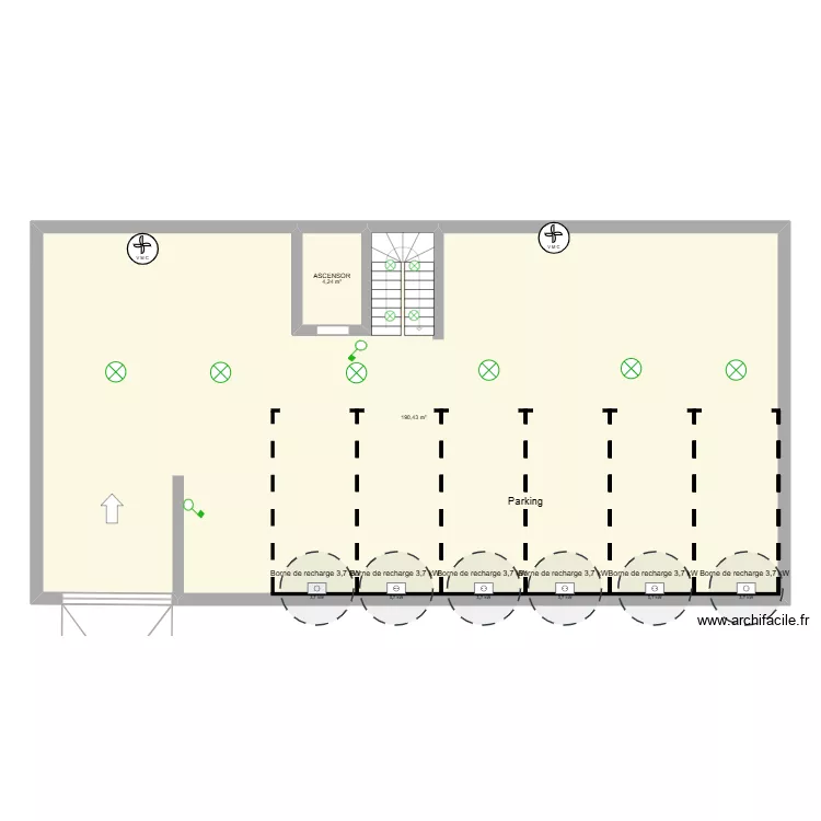 SOTANO. Plano de 2 Habitaciones y 195 m² SOTANO. Plano de 2 Habitaciones y 195 m²