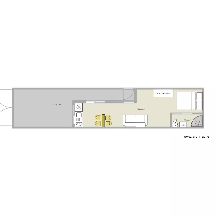 Planta casa Juan/Letícia. Plano de 6 y 81 m² Planta casa Juan/Letícia. Plano de 6 y 81 m²