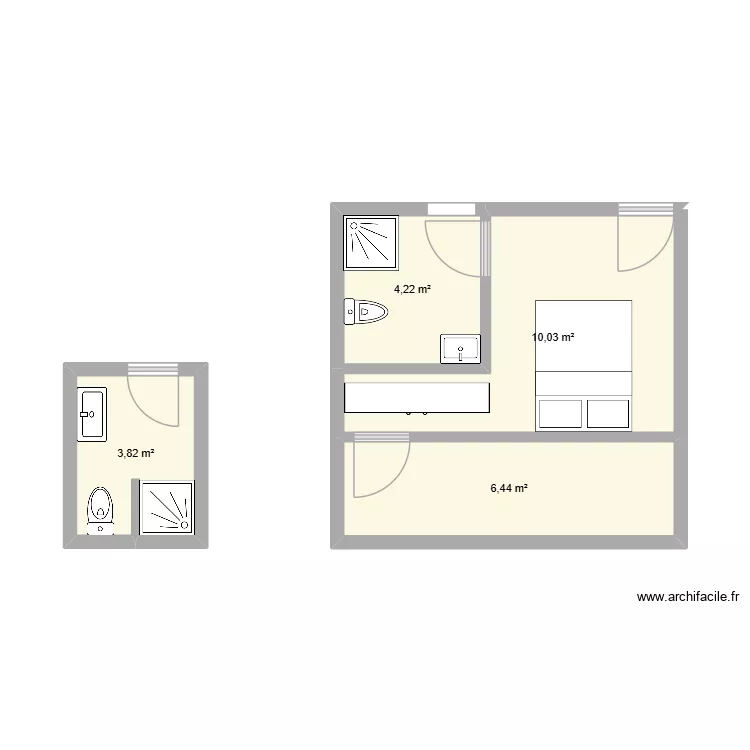 sa rota. Plano de 4  y 25 m²
