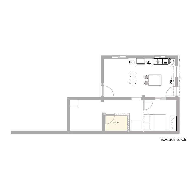 plano1. Plano de 1 y 3 m² plano1. Plano de 1 y 3 m²