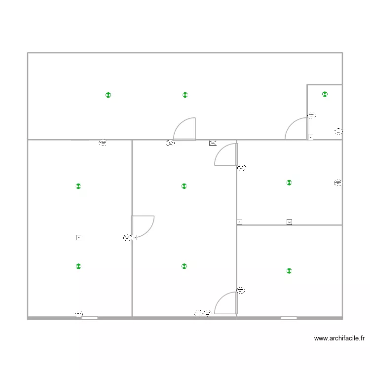 casa. Plano de 6  y 110 m²