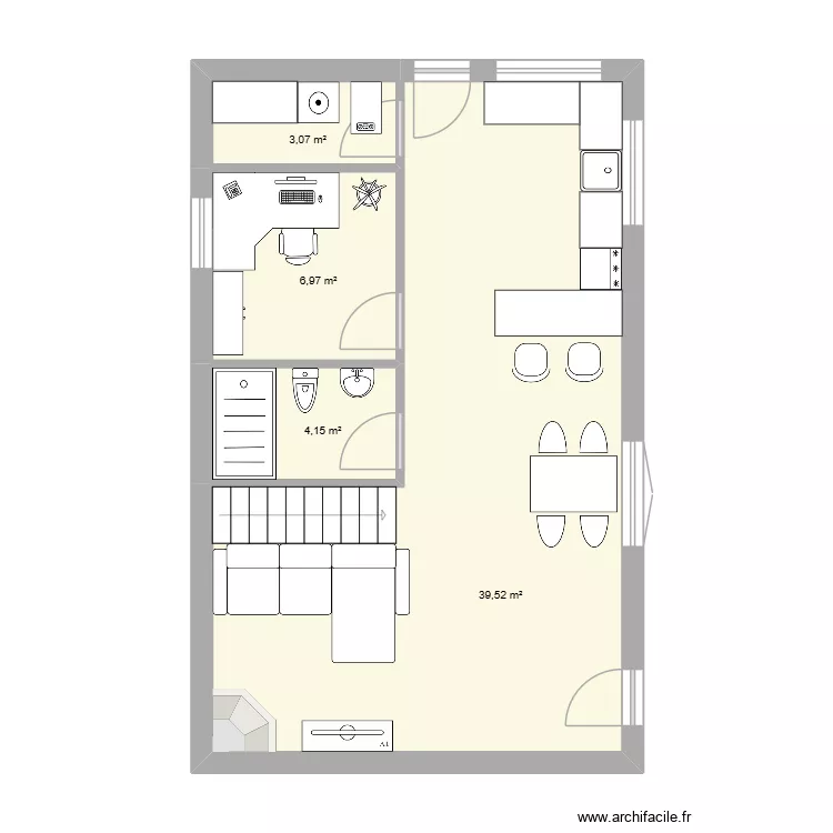 Casa. Plano de 10 y 107 m² Casa. Plano de 10 y 107 m²