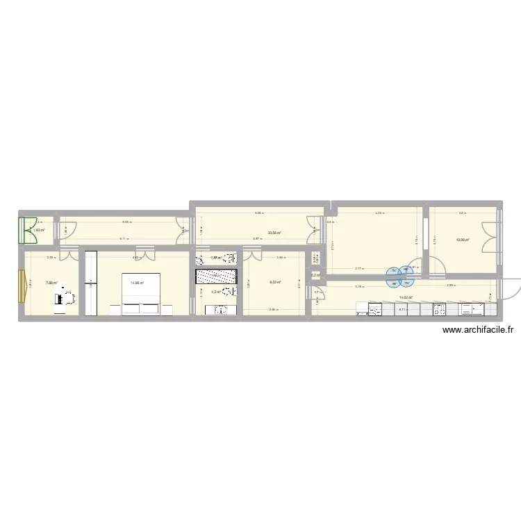 hospital 37 1. Plano de 10  y 98 m²