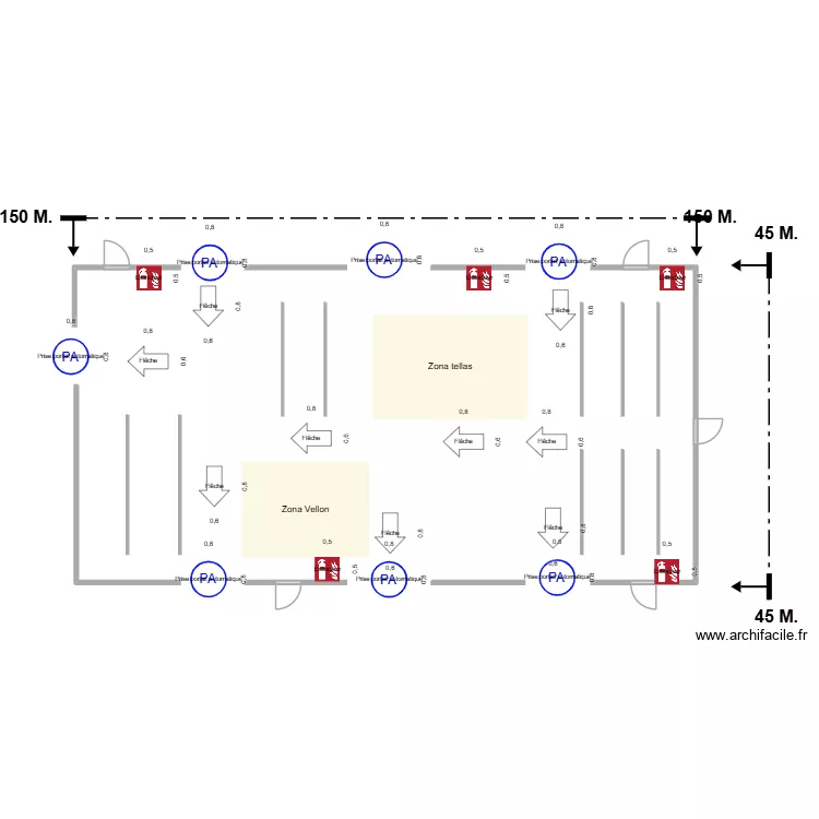 PLANO. Plano de 2 Habitaciones y 9 m² PLANO. Plano de 2 Habitaciones y 9 m²