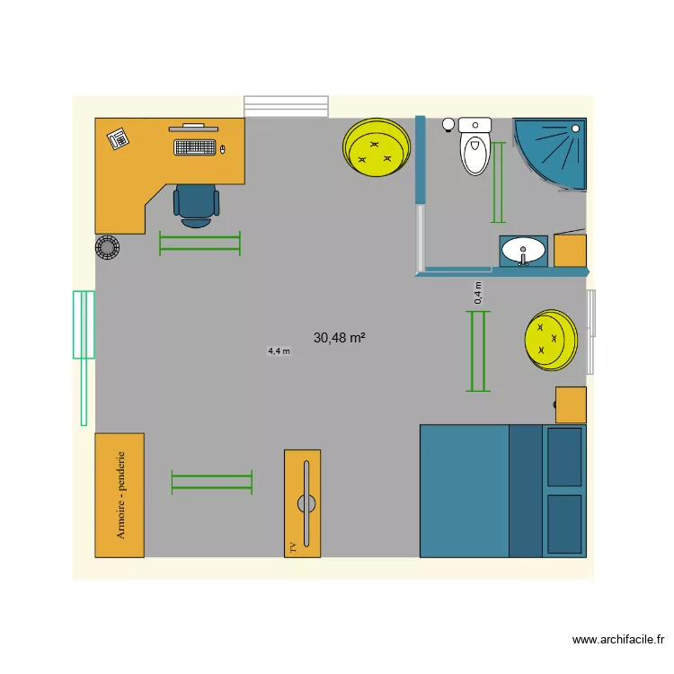 1234. Plano de 1 y 30 m² 1234. Plano de 1 y 30 m²