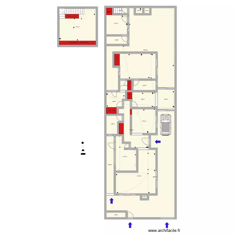 casa domicilio media circuito de fuerza. Plano de 21 y 285 m² casa domicilio media circuito de fuerza. Plano de 21 y 285 m²