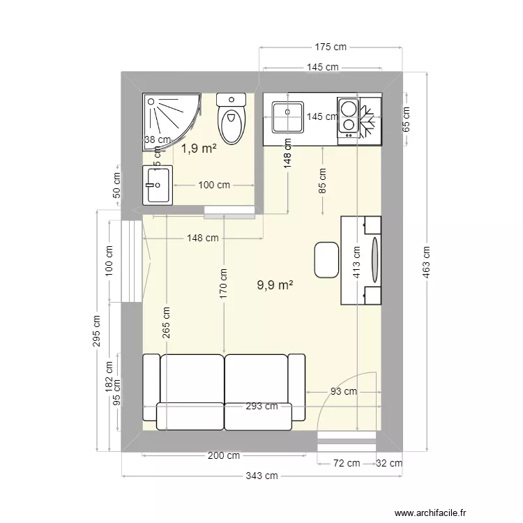 Plan studio - 35004. Plano de Plan studio - 35004. Plano de