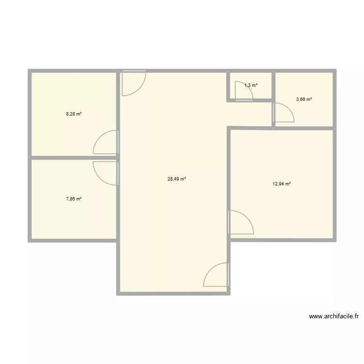 PLANO CASA MAULLIN 80M2. Plano de 