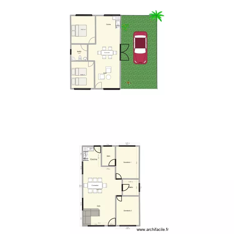 54mts. Plano de 9 Habitaciones y 119 m² 54mts. Plano de 9 Habitaciones y 119 m²