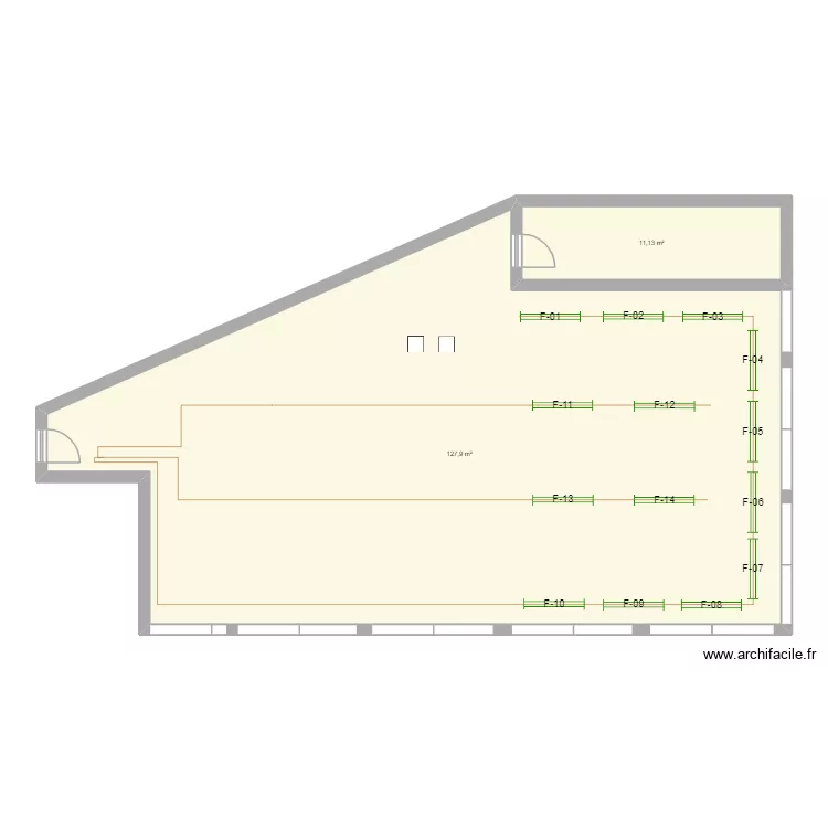 e1a. Plano de 2  y 139 m²