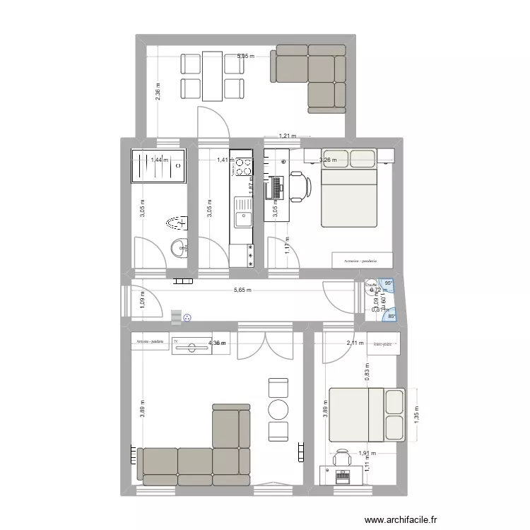 salamanca 2. Plano de 8 Habitaciones y 63 m² salamanca 2. Plano de 8 Habitaciones y 63 m²