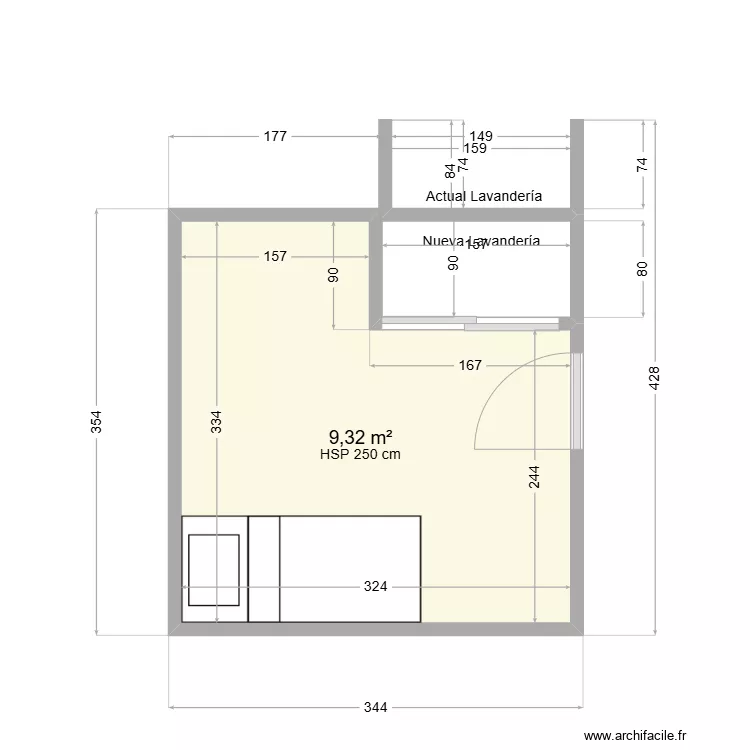 Lavander&iacute;a Balcones 600. Plano de 