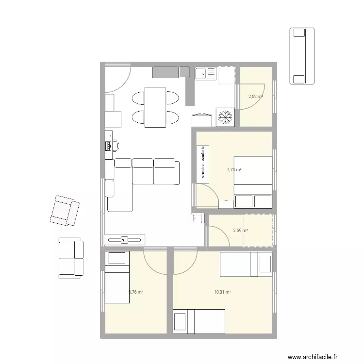 V02. Plano de 5 y 31 m² V02. Plano de 5 y 31 m²
