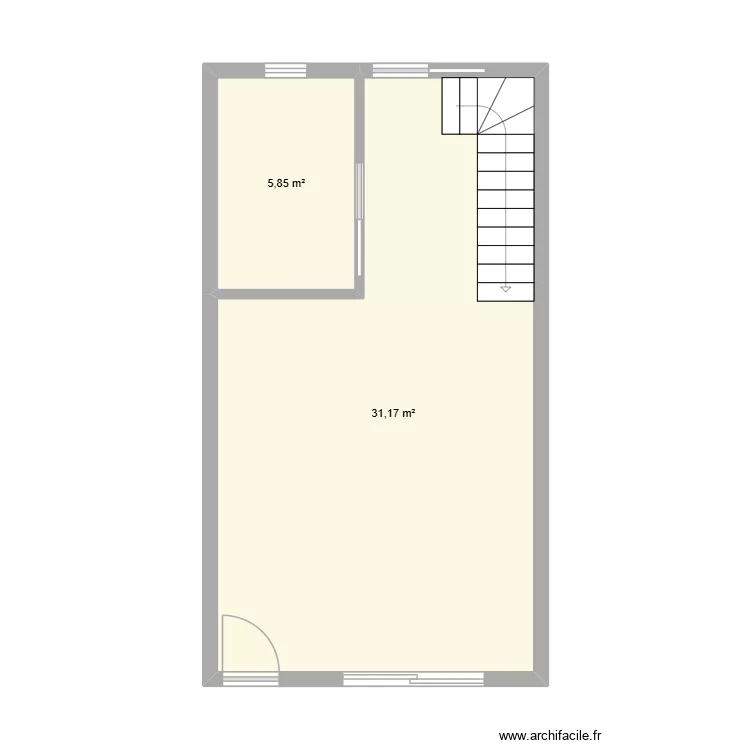 Ibu casa. Plano de 2  y 37 m²
