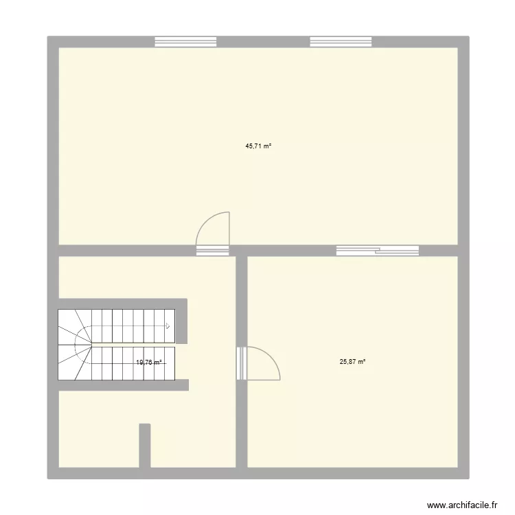atico. Plano de 3 Habitaciones y 91 m² atico. Plano de 3 Habitaciones y 91 m²