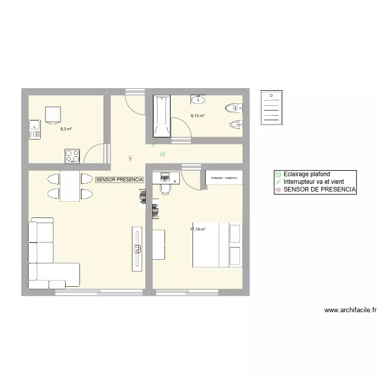 PROYECTO. Plano de 4  y 61 m²