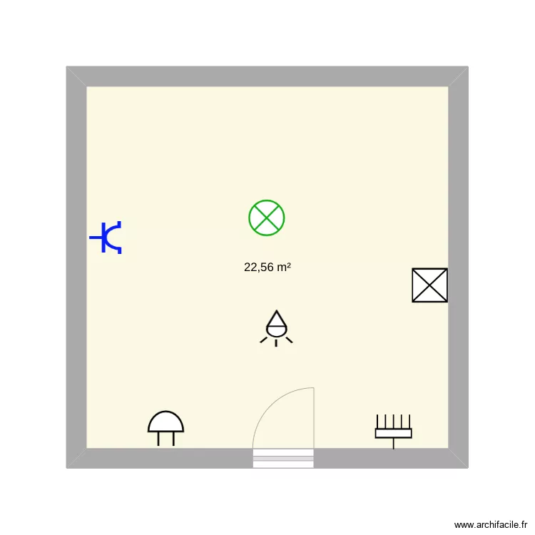 hall con detector presencia. Plano de 