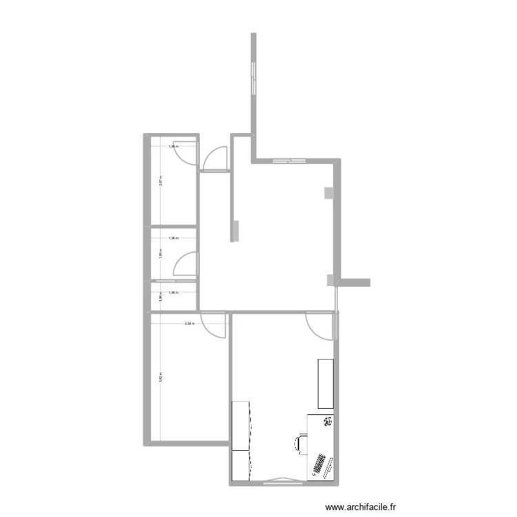 COCINA PABLO. Plano de 5  y 31 m²