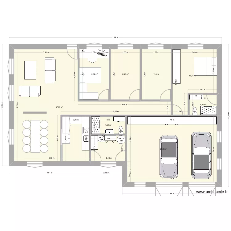 casa. Plano de 8  y 178 m²
