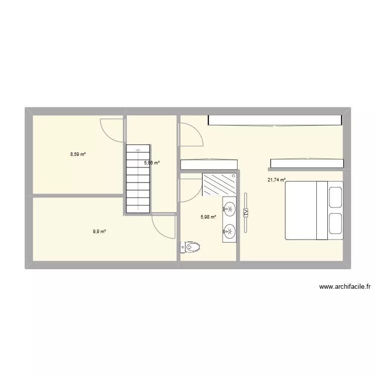 casa 2_2. Plano de 5 y 52 m² casa 2_2. Plano de 5 y 52 m²