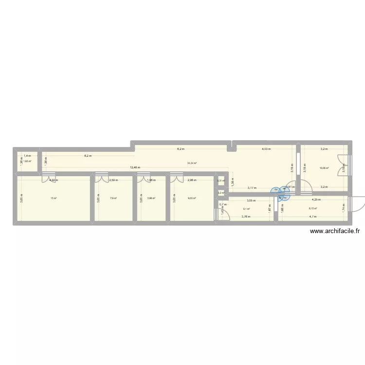 hospital 37 2. Plano de 11  y 99 m²
