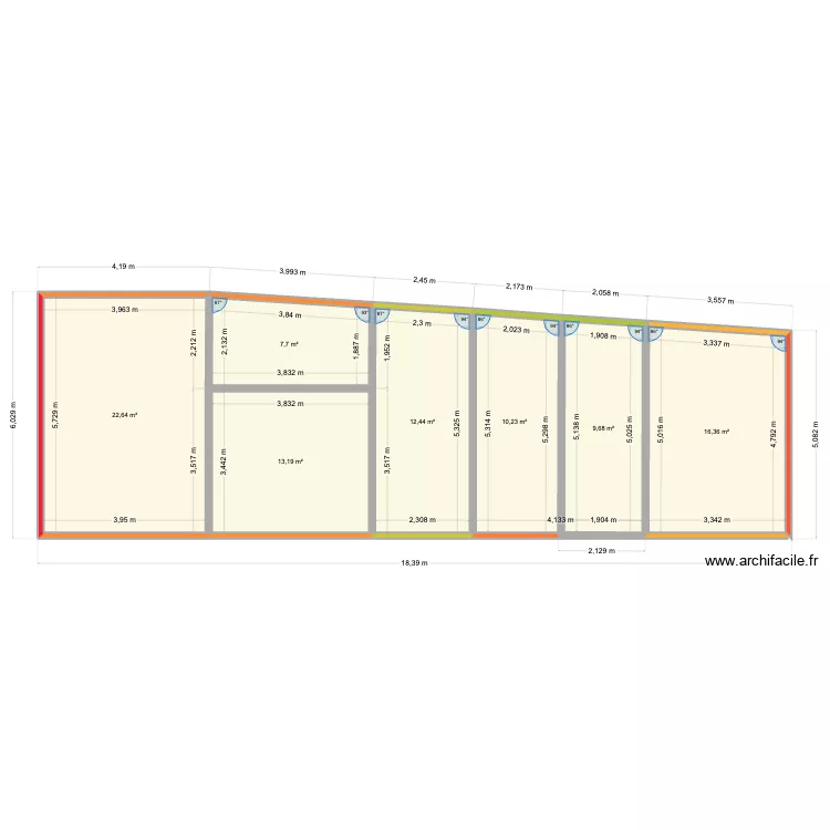 Gimnasio Comunal. Plano de 7  y 92 m²