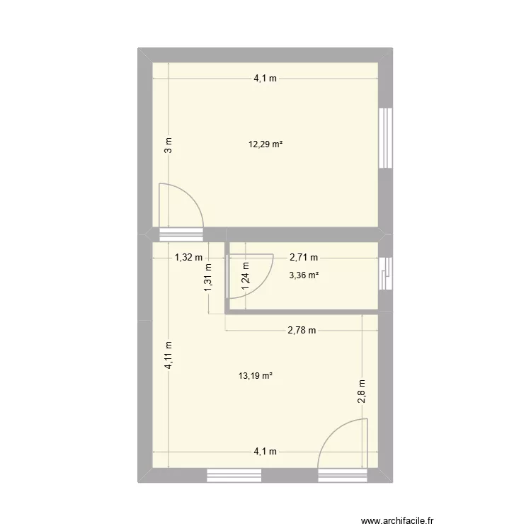 CHRISTIAN. Plano de 3 y 29 m² CHRISTIAN. Plano de 3 y 29 m²