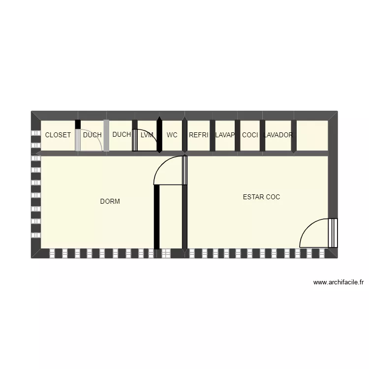 SANCA VERSION 02. Plano de 11  y 26 m²