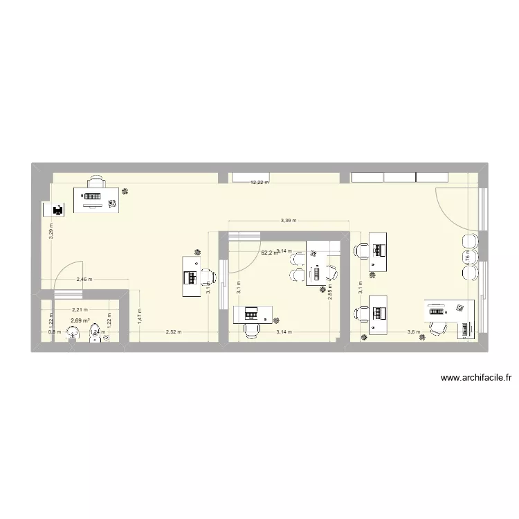 mapa riesgo oficina. Plano de 