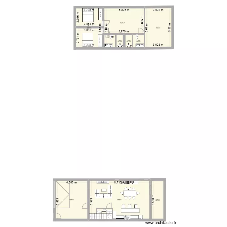 CASA ALBERT. Plano de 9 y 159 m² CASA ALBERT. Plano de 9 y 159 m²