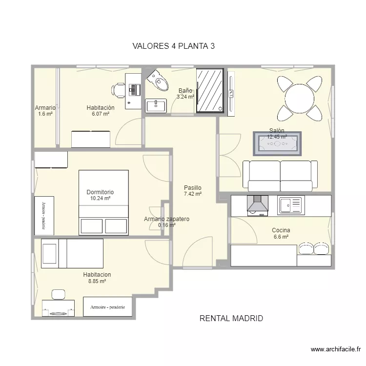 Valores 4 segunda decoraci&oacute;n. Plano de 