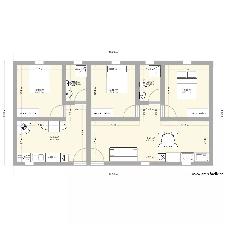 Nuevo proyecto. Plano de 7  y 76 m²