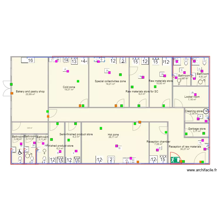 Panader&iacute;a 2&ordm; agua. Plano de 