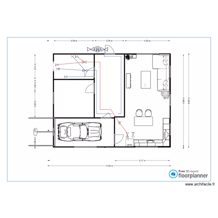 Fontaneria. Plano de 