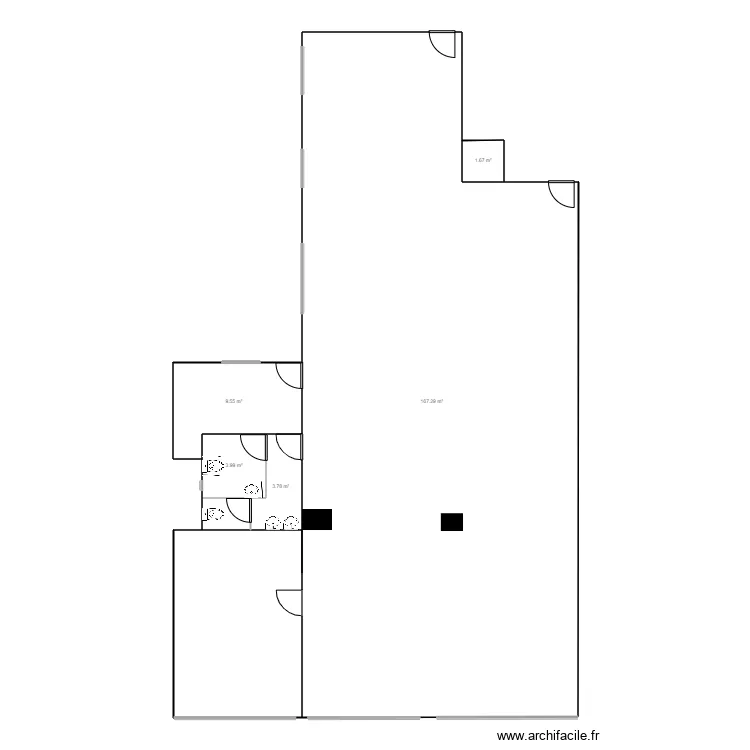 paseo de la castellana 127 1&ordm;b ba&ntilde;os 2. Plano de 