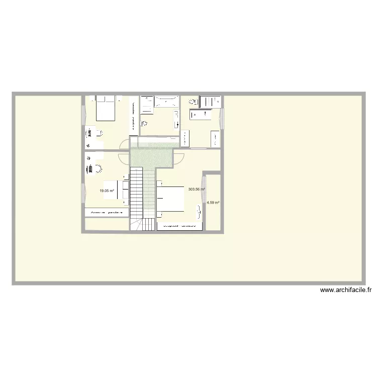 mi casa planta arriba 1. Plano de 