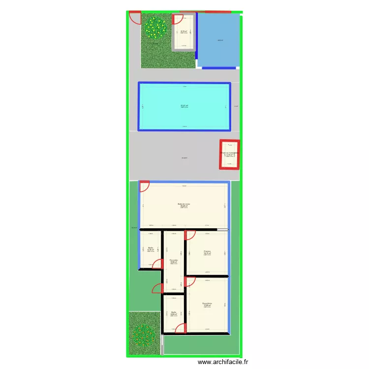 micasa 3. Plano de 9  y 124 m²