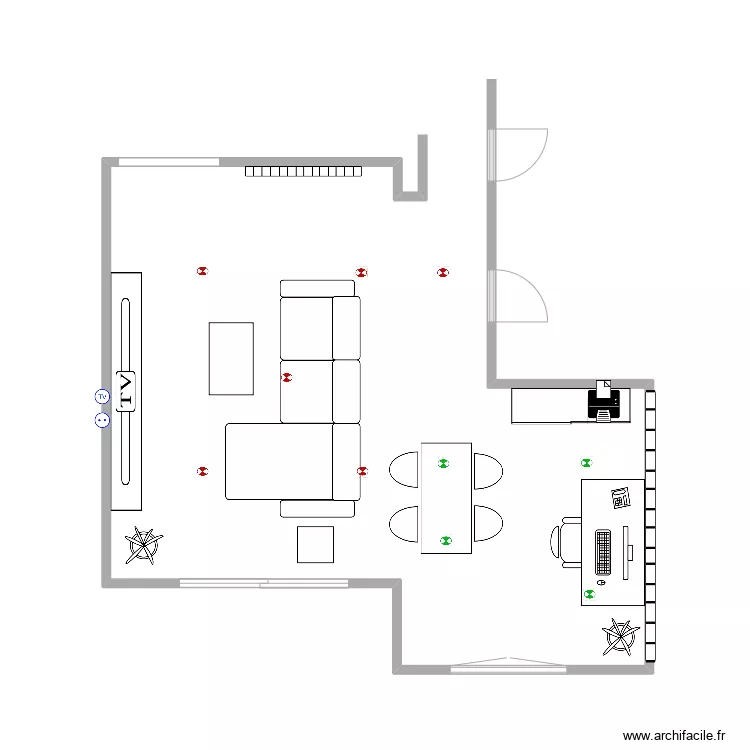 menjador. Plano de menjador. Plano de