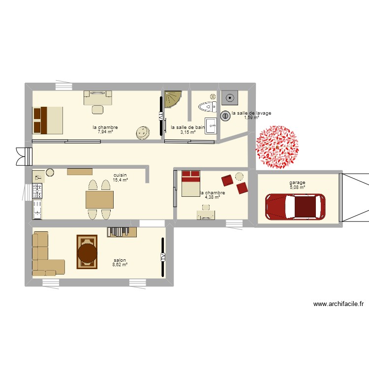 p2 la maisson. Plano de 0 habitación y 0 m2