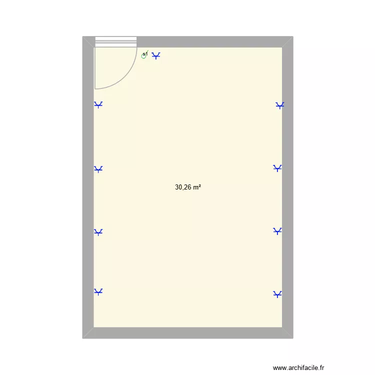 aula sociosanitaria. Plano de 1 y 30 m² aula sociosanitaria. Plano de 1 y 30 m²