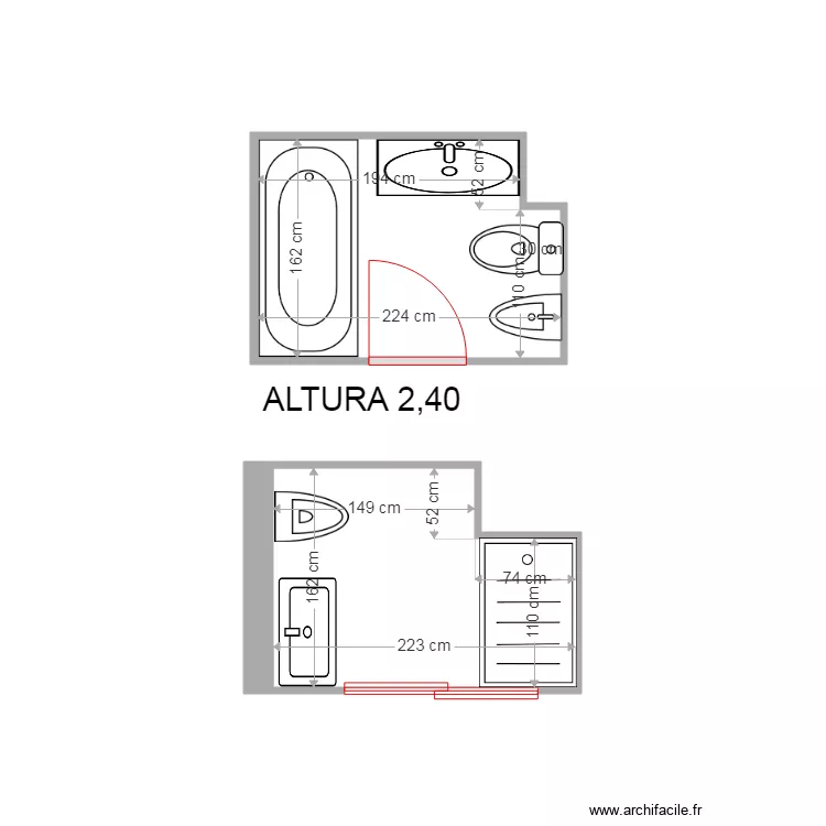 VICTORIA DOMINGUEZ BA&Ntilde;O SUITTE. Plano de 