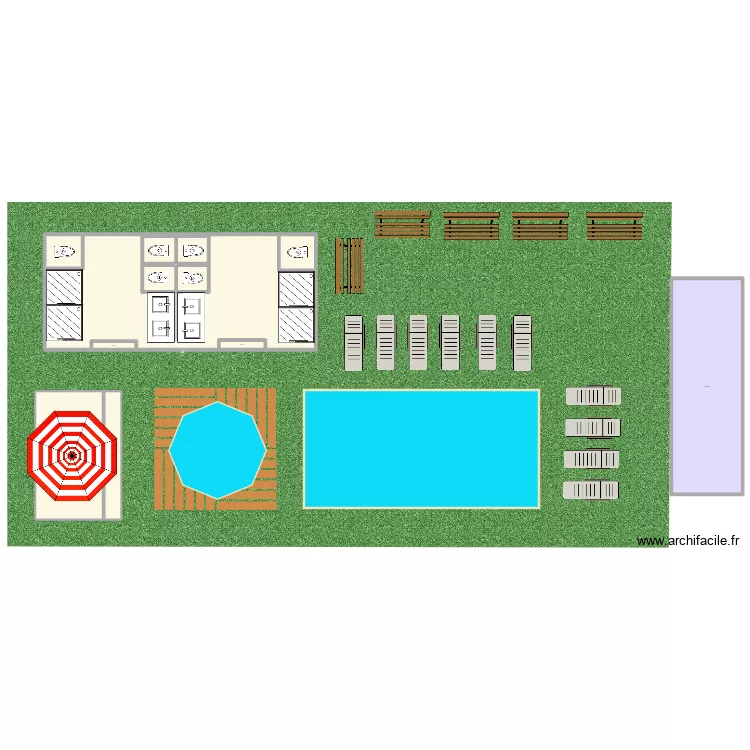 piscina municipal. Plano de 