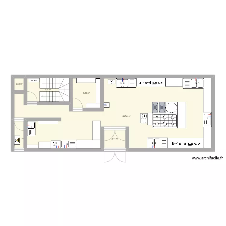 cocina resi. Plano de 