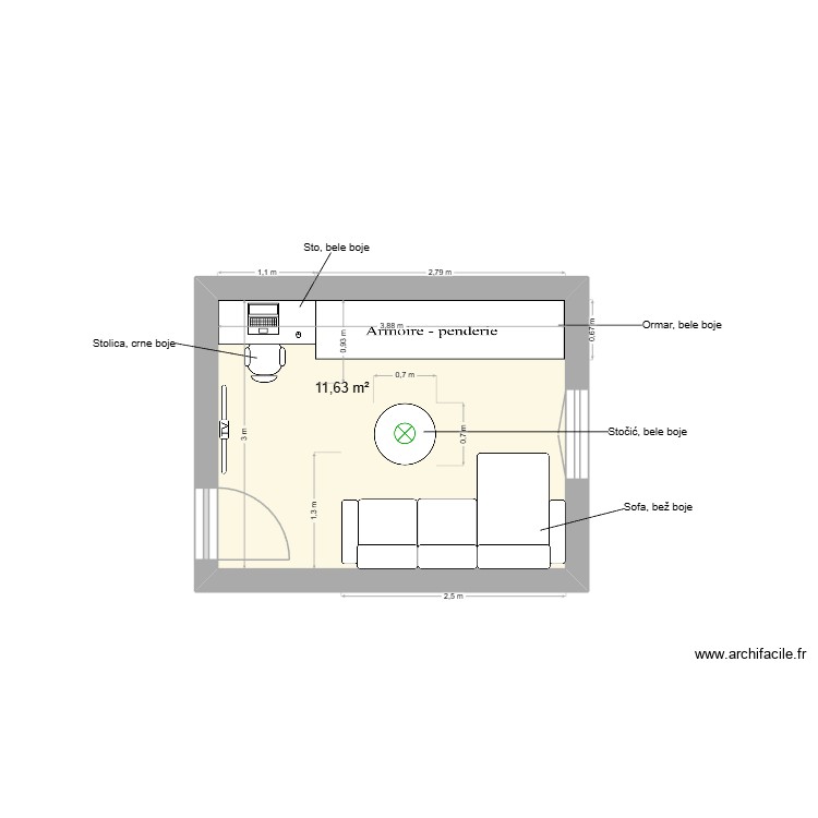 Zadatak 1-1. Plano de 0 habitación y 0 m2 Zadatak 1-1. Plano de 0 habitación y 0 m2