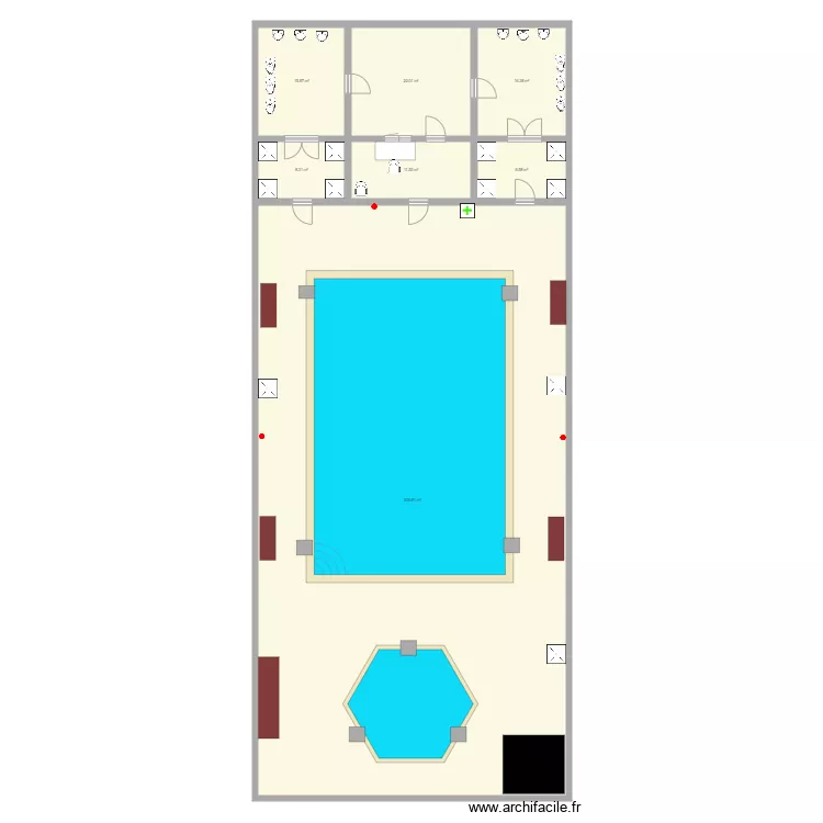 piscina. Plano de piscina. Plano de