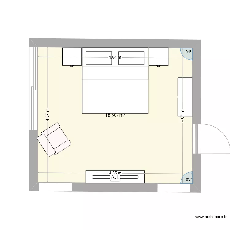 REC 1. Plano de 1 y 19 m² REC 1. Plano de 1 y 19 m²