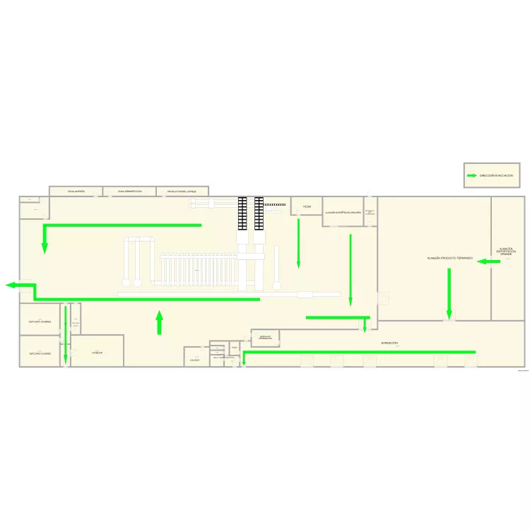 Camar Evacuaci&oacute;n. Plano de 