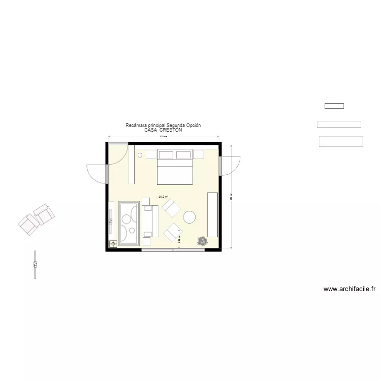 Casa Crest&oacute;n Rec&aacute;mara principal SEGUNDA OPCI&Oacute;N. Plano de 