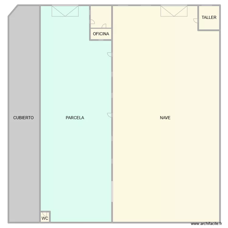 NAVE ALCUS&Oacute;N PLANA. Plano de 