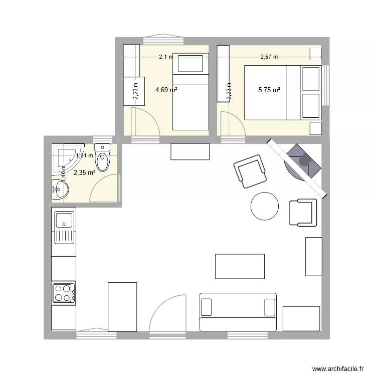 Cabaña Almorox. Plano de 3 y 13 m² Cabaña Almorox. Plano de 3 y 13 m²